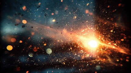 Abstract close-up of cinematic film strip illuminated by red and blue light leaks creates a modern digital feel