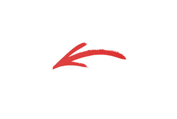 Obraz premium Arrow red on a white background