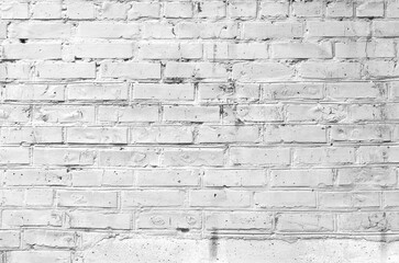 Old white brick wall background texture