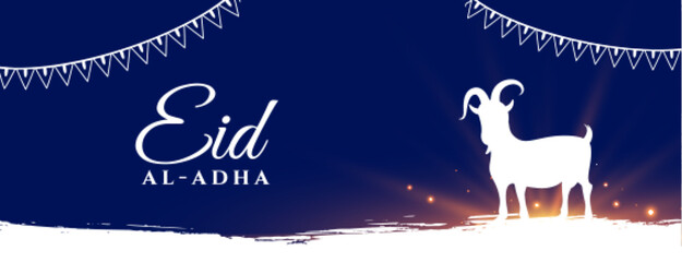eid al adha muslim bakrid festival holiday banner