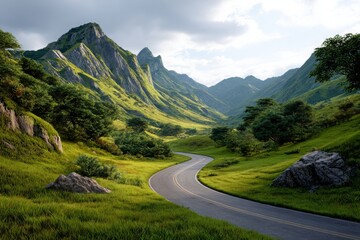 mountain road in the mountains