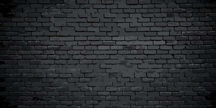 Dark gray weathered brick wall texture background with subtle grunge effect