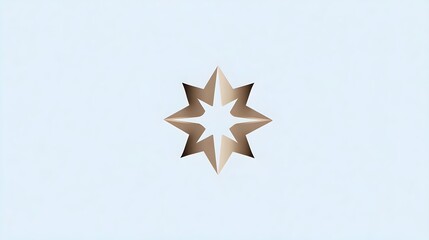 Obraz premium Luxury cosmetic logo with golden star symbol. Concept: Premium beauty branding, luxury cosmetic identity, minimalist star-shaped emblem, modern elegant design, soft beige–gold aesthetic, high-end beau
