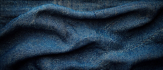 The fabric texture with iridescent blue hues creates a sense of depth and dynamism, ideal for digital backgrounds in high-tech presentation designs.