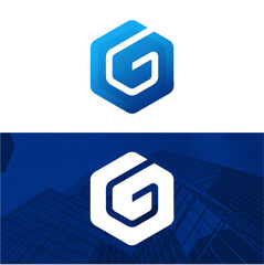 Hexagonal Letter G Logo &ndash; Modern Tech Branding Icon