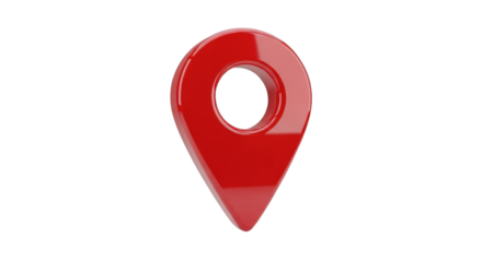 Red location pin symbol isolated PNG with Transparent Background