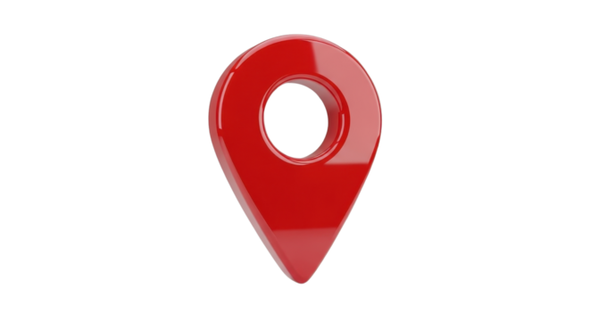 Red location pin symbol isolated PNG with Transparent Background
