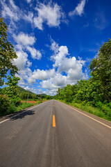 Fototapeta premium Green nature, sky, beautiful clouds