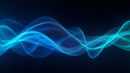 Obraz premium Abstract Blue Energy Wave Background