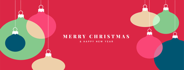 Fototapeta na wymiar Merry Christmas and Happy New Year. Vector illustration for website banner, social media banner, greeting card, posters, covers, business and marketing material.