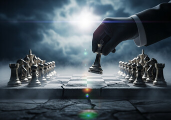 World politics and the strategy of winning chess games by national leaders. Gods war on earth.