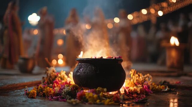 Celebrating Pongal Festival with Traditional Offerings and Rituals