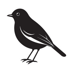 American robin silhouette vector icon