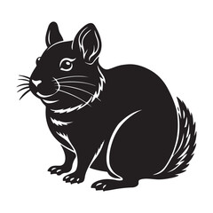 American pika silhouette vector icon