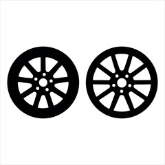 Car Whool Vector style white background