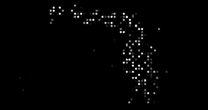 Dynamic Dot Rain Building Florida State Map