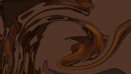 Fluid abstract brown and gold swirl background with smooth flowing marble textures ideal for luxury branding, packaging design, digital artwork, modern visuals, and elegant decorative projects.