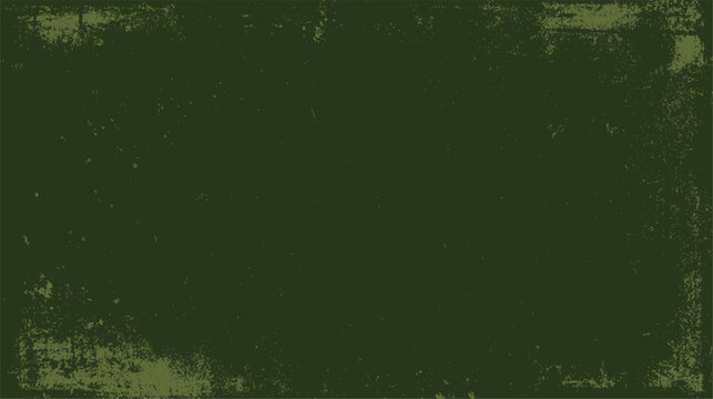 Dark Green Textured Grunge Background with Speckled Distress and Faded Edges vector