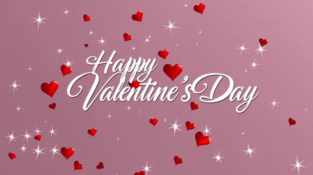 Enjoy a cheerful display of Valentine's Day decorations featuring floating hearts and sparkling details, perfect for expressing your love and joy during this special occasion