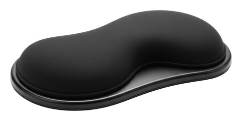 Stylish black mouse pad office desk product minimalism isolated on transparent background