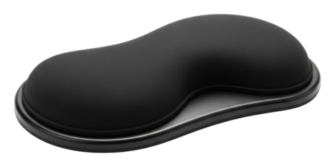 Stylish black mouse pad office desk product minimalism isolated on transparent background