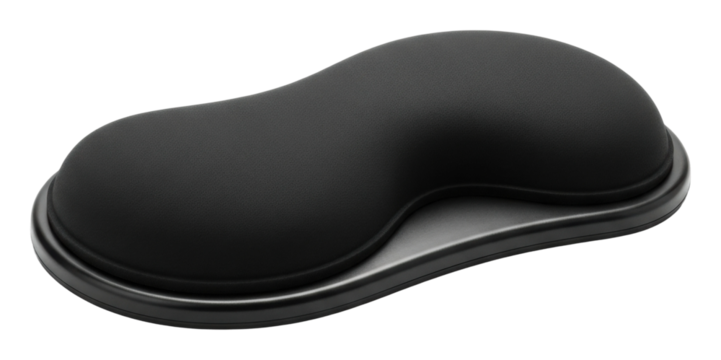 Stylish black mouse pad office desk product minimalism isolated on transparent background