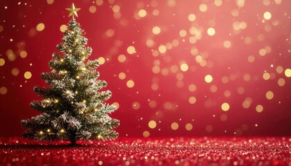 Festive christmas tree decoration cozy living room holiday photography warm environment close-up view celebrating the joy of christmas spirit with lights and ornaments