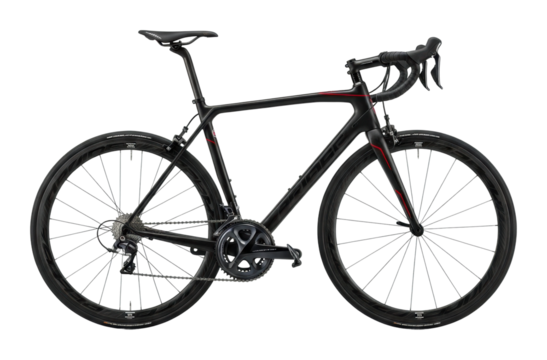 Cycling event bicycle ride urban city daylight side view isolated on transparent background