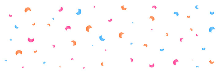 Colorful Confetti on Transparent Background. Festive Celebrations. Wallpaper. Vector Illustration