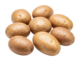 Harvesting fresh potatoes farm field food rural isolated on transparent background