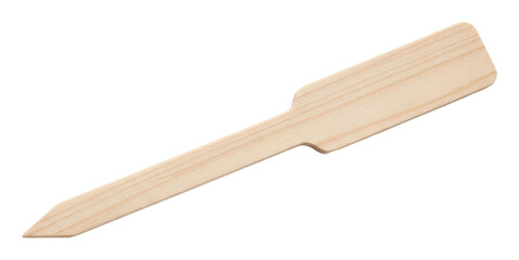 Planting seedlings with wooden labels in a garden isolated on transparent background