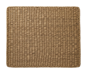 Textured natural woven rug home interior decorative element cozy space isolated on transparent background
