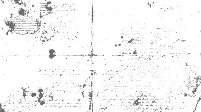 Vintage distressed grunge paper texture with handwritten script and ink splatters vector