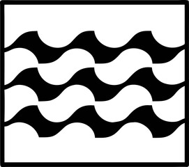 Abstract wave design with interlocked curved shapes creating a seamless pattern and a modern graphic element