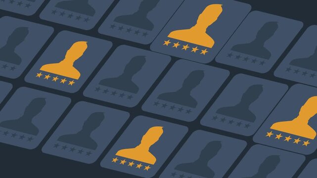 Human resources candidate selection process animation