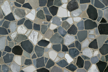 Rustic Natural Pebble Mosaic Tile Texture Background - Irregular Stone Pattern for Outdoor Paving, Garden Paths, and Decorative Wall Design