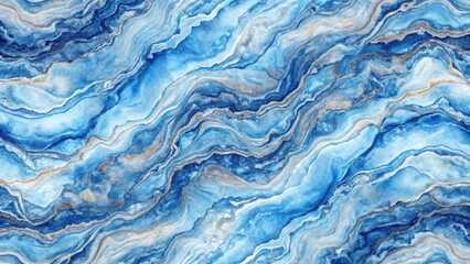 Fototapeta premium Abstract Blue and Gold Swirling Marble Texture A Seamless Pattern Ideal for Decorative Applications and Design Projects