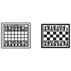 Classic Chessboard Setup with Game Pieces