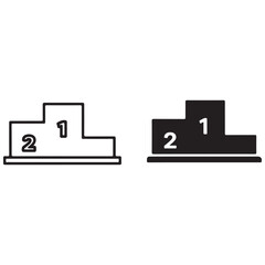 Winner's Podium Graphic Showing First and Second Place