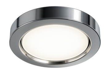 A recessed ceiling light with a bright white glow for contemporary kitchen spaces.