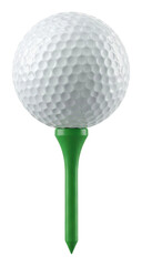 Golf tee action golf course isolated on transparent background