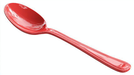 A vibrant red spoon, perfect for stirring and savoring