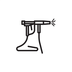 Abrasive blasting icon symbolizing surface cleaning, material preparation, and paint removal, representing specialized industrial services, modern maintenance processes, and corrosion control.