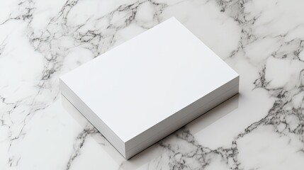 Minimalist White Packaging on Marble Surface Displaying Clean and Simple Design for Branding and Product Presentation in Modern Environment