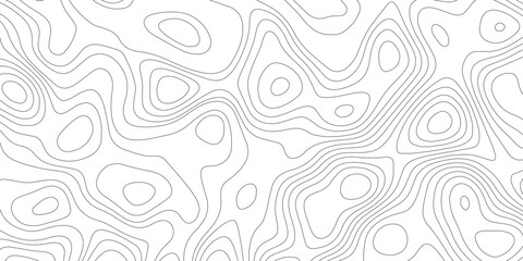 Topographic map background geographic line map with elevation assignments. Modern design with White background with topographic wavy pattern design.paper texture Imitation of a geographical map shades
