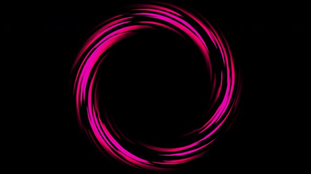 sparks circle portal in a blend of red and pink colors, Space energy hole on a transparent background 4K