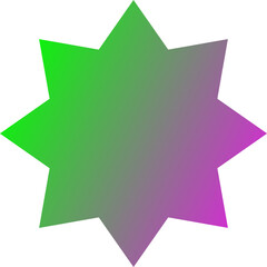Start 8 points with gradient fill with transparent background 