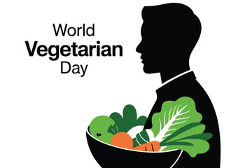 World Vegetarian Day promotes a healthy diet with fresh vegetables.
