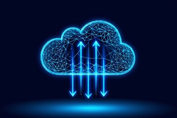 Abstract Data Flow Cloud - Digital Network Connection