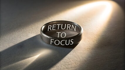 Black ring displaying the Return to Focus motivational quote